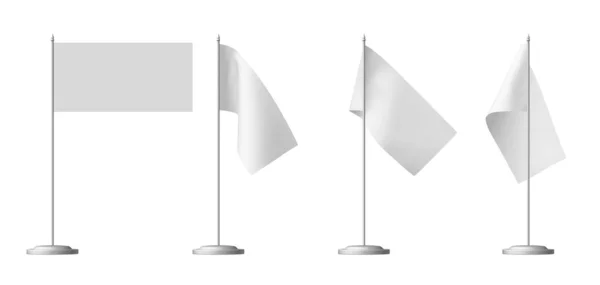 Small white table flag set - Stock-foto