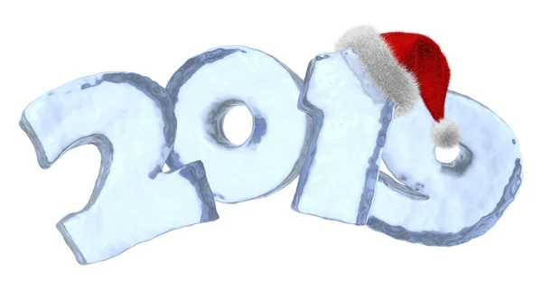 Happy New Year Sign 2019 Text Napsaný Čísly Čirého Modrého — Stock fotografie