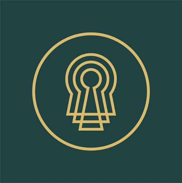 Design Ícone Logotipo Fechadura Abstrato Símbolo Proteção Segurança — Vetor de Stock
