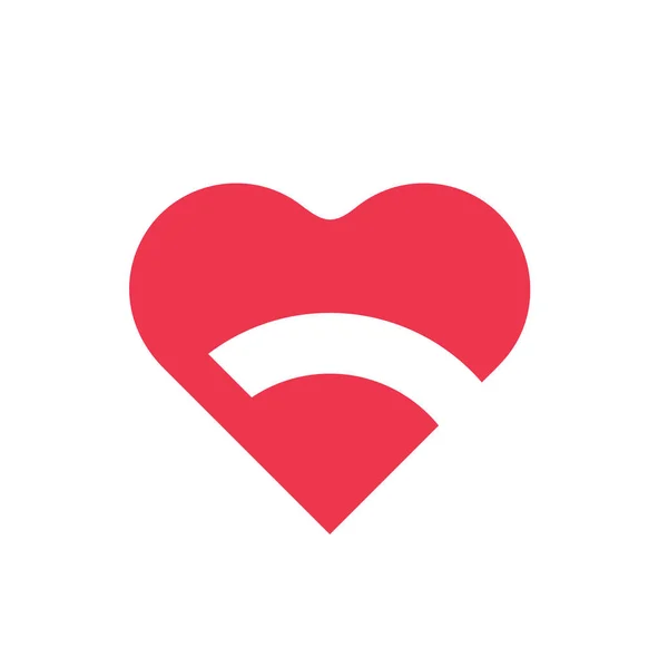 Símbolo Amor Abstrato Vetor Design Logotipo Coração —  Vetores de Stock
