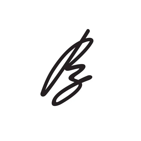 Abstraktní Ilustrace Podpisu Jednoduchý Vlastnoruční Podpis — Stockový vektor