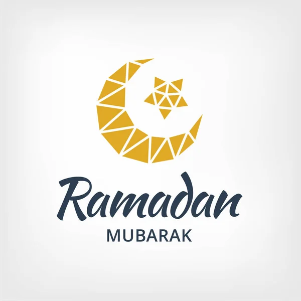 Ramadan Mubarak Ilustração Conceito Férias Modelo Para Banner Cartão Cartaz —  Vetores de Stock