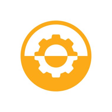 Dişli logosu tasarım şablonu elementleri, dişli tekerlek sembolü