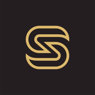 Soyut S harfi logosu, basit ve modern S logosu.