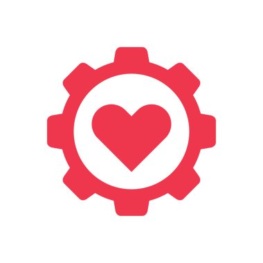 Vites ve harita logo simgesi tasarımı, çark ve konum sembolü