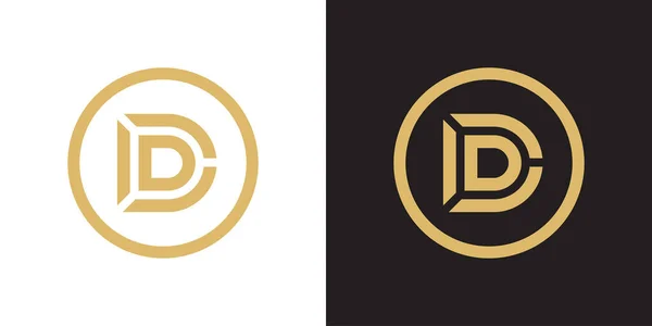 Carta Design Ícone Logotipo Monograma Forma Arredondada — Vetor de Stock