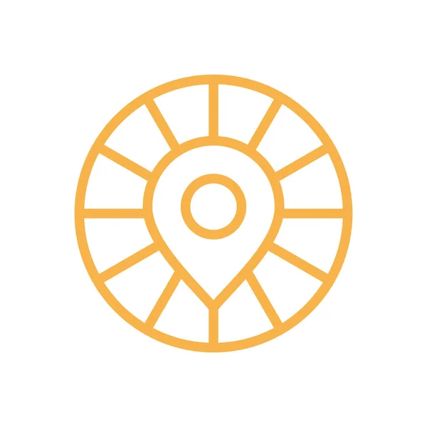 Abstracte Locatie Punt Logo Kaart Pin Icoon — Stockvector