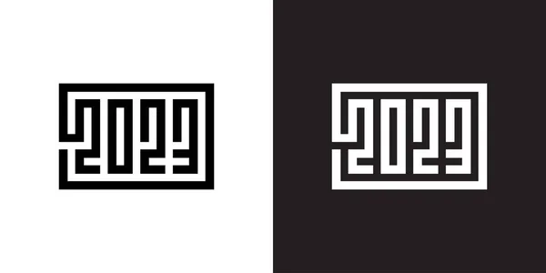Новым 2023 Годом Набор Логотипов Векторная Иллюстрация — стоковый вектор