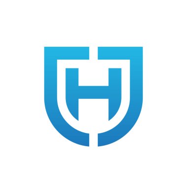 H harfi logo tasarım vektör şablonu - Vektör