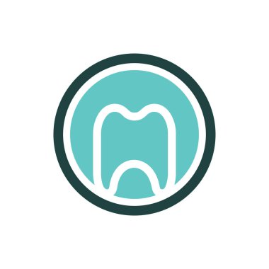 Diş kliniği logosu, basit diş simgesi tasarımı - vektör