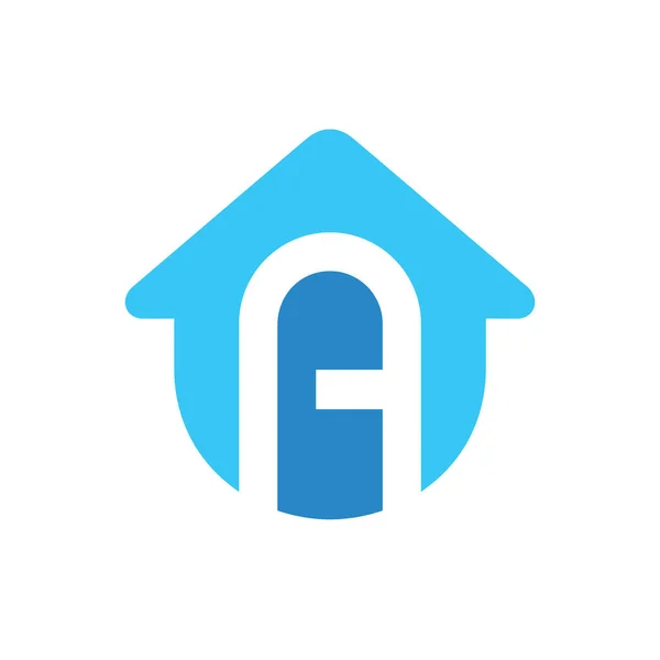 Letter Home Logo Design House Alphabet Logo Vector — Vector de stock