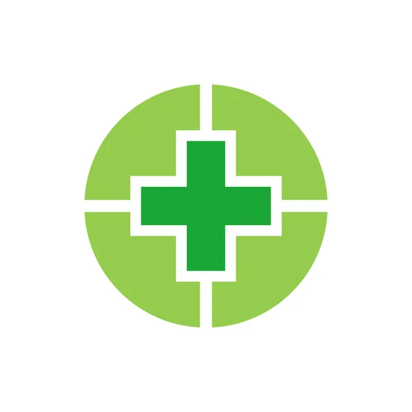 Plantilla Logotipo Cruz Médica Icono Atención Médica Símbolo Clínica Médica — Vector de stock