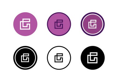 İlk harf G logo tasarım şablonu elementleri, dijital teknoloji logosu