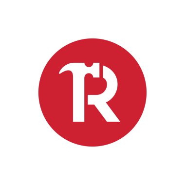 Alfabe R çekiç logosu tasarım şablonu ögeleri - Vektör