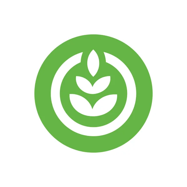 Γεωργία Σιτάρι Λογότυπο Εικονίδιο Σχεδιασμό Πρότυπο Στοιχεία Κύκλος Σχήμα Διάνυσμα — Διανυσματικό Αρχείο