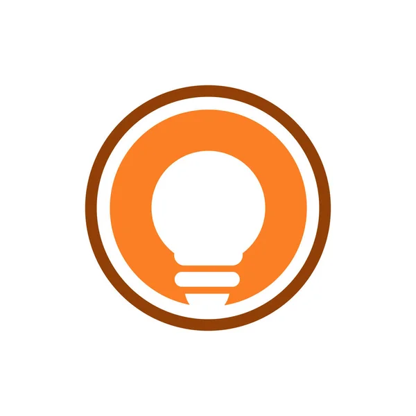 Шаблон Логотипа Лампочки Простой Логотип Лампы Вектор — стоковый вектор