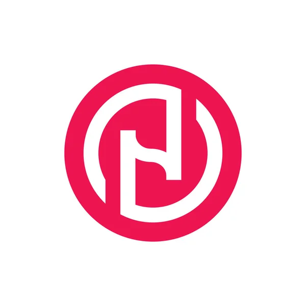 Γράμμα Πρότυπο Λογότυπο Σχήμα Κύκλου Εικονίδιο Λογότυπο Αλφάβητο Σχέδιο Λογότυπο — Διανυσματικό Αρχείο