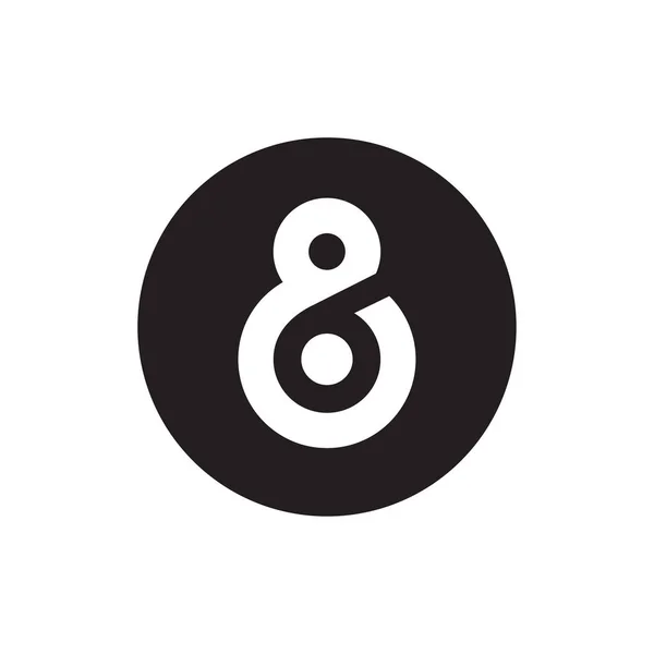 Creative Number Logo Icon Design Number Eight Logo Template Vector — ストックベクタ
