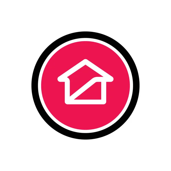 Simple House Logo Design Minimal Home Icon Vector — Stock vektor