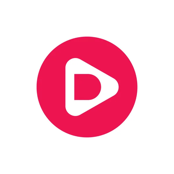 Letter Video Logo Icon Design Initial Play Button Logo Combination — Stok Vektör