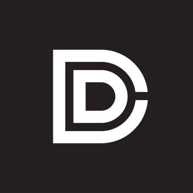 CD DC letter logo template, monogram CD or DC, logo design vector
