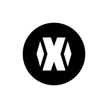 X letter initial logo design, vector template