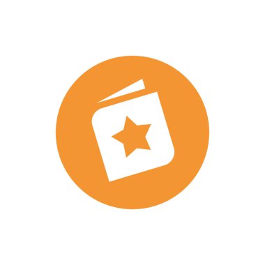 Star book logo icon design template elements, favorite book icon
