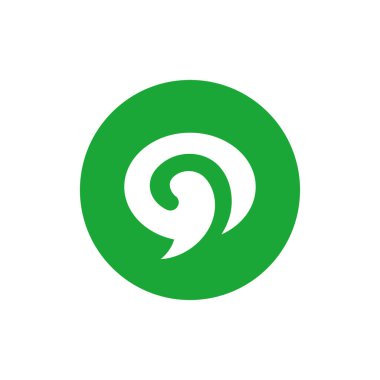 Abstract speech bubble logo icon, chat or talk logo vector