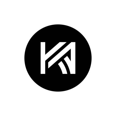 Creative letter  KA or AK logo icon design