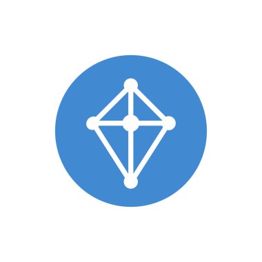 Abstract dot connection logo design, connected dots icon vector