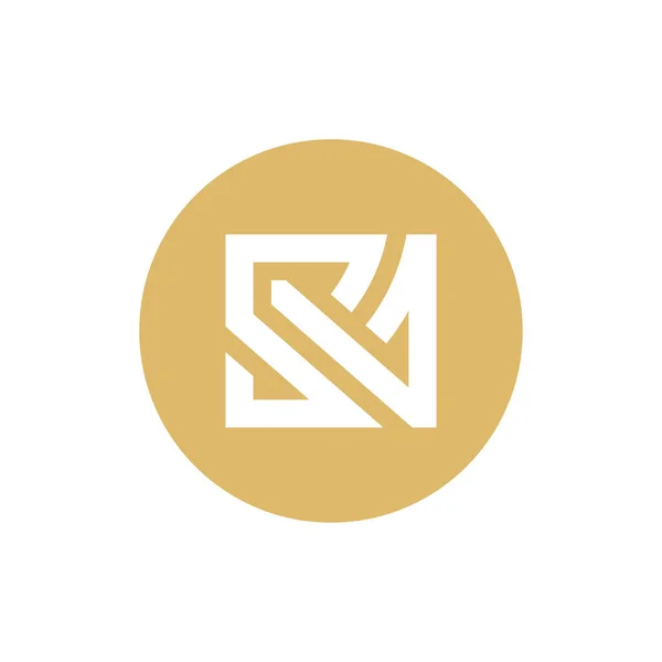 Buchstabe Logo Vorlage Flachen Design Stil Vector — Stockvektor