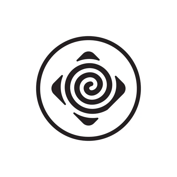 Logo Desain Hipnoterapi Logo Swirl Abstrak Ikon Psikologi Vektor - Stok Vektor