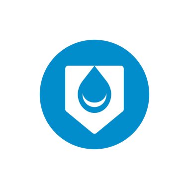 Su kalkanı logo tasarım şablonu elementleri