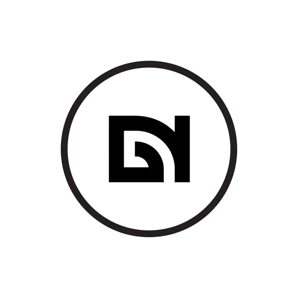 Elegante Lettera Iniziale Logo Vettoriale Creativo Lettering Monogramma Logo Illustrazione — Vettoriale Stock