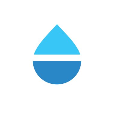 Su damlası vektör logosu tasarımı, su damlası sembolü