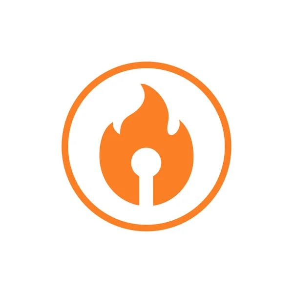 Abstrakt Brandflamma Logotyp Design Vektor Varm Logotyp Ikon — Stock vektor