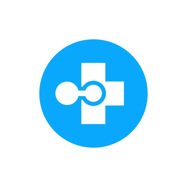 Projekt Logo Połączenia Zdrowotnego Wektor Logo Centrum Medycznego Symbol Technologii — Wektor stockowy