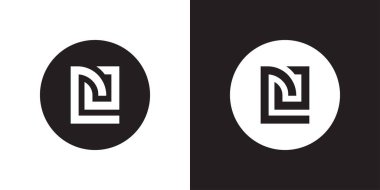 İlk harf CO çember logo tasarım şablon elementleri