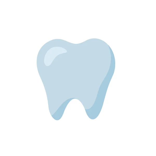 Diş Simgesi Tasarımı Düz Simge Tasarımı Beyaz Arkaplanda Izole Edilmiş — Stok Vektör