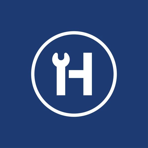 Harfi Anahtarı Logo Tasarım Şablon Elementleri Vektör — Stok Vektör