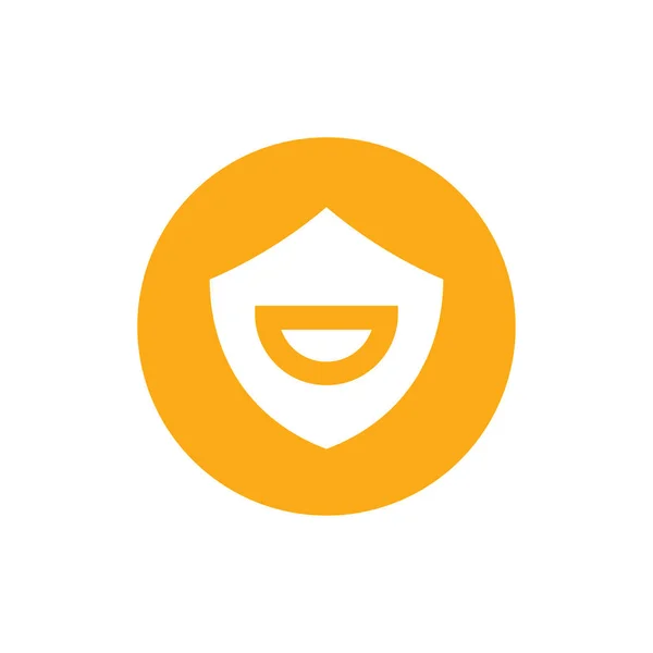 Вектор Дизайну Логотипу Щит Посмішки Шаблон Значка Логотипу Безпеки — стоковий вектор