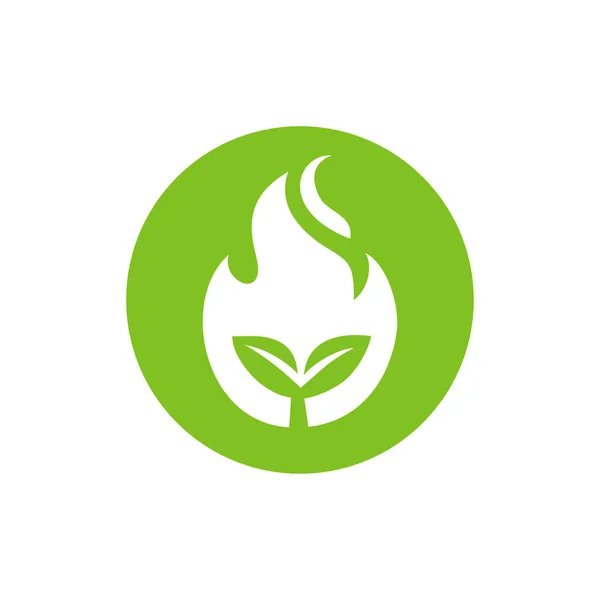 Σχεδιασμός Εικονιδίου Λογότυπου Ενέργειας Μονάδας Λογότυπος Ενέργειας Βιομάζας Έννοια Ανανεώσιμης — Διανυσματικό Αρχείο