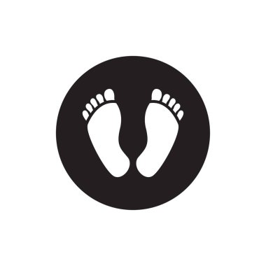 Foot Palm logo tasarım şablonu vektörü, iki ayak izi simgesi
