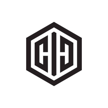 İlk harf CIC logo tasarımı vektör çizimi, geometrik monogram logosu