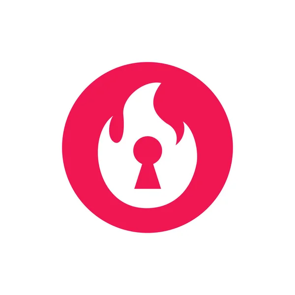 Шаблон Дизайну Логотипу Вогневого Замку Вектор — стоковий вектор