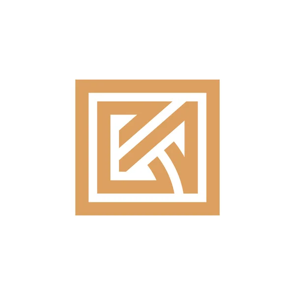 Elegante Letra Logo Design Vector Logo Monograma Geométrico — Vector de stock