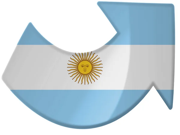 Die argentinische Flagge — Stockfoto