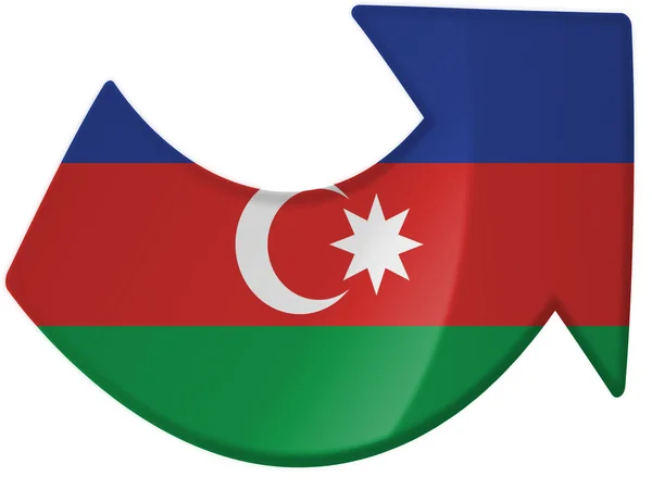 The Azerbaijani flag — Stock Photo, Image