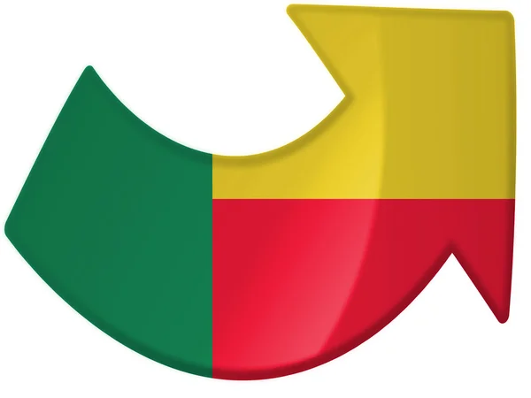 Vlag van Benin — Stockfoto