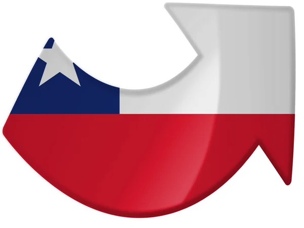 Η σημαία της Χιλής — Φωτογραφία Αρχείου